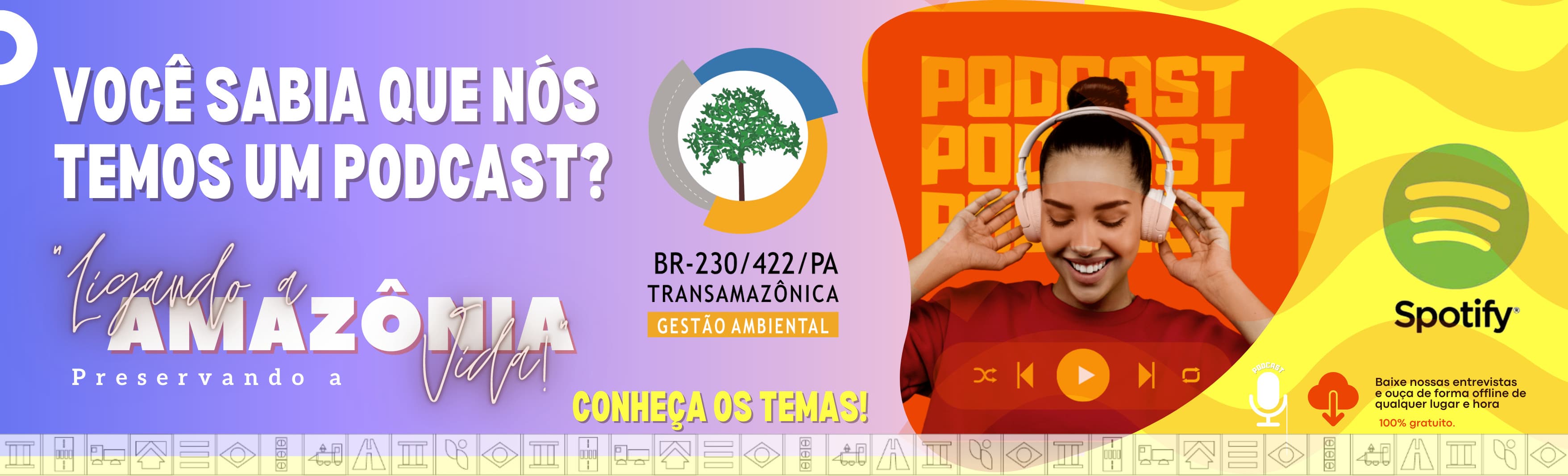 Banner de monitoramento ambiental da BR-230/422/PA